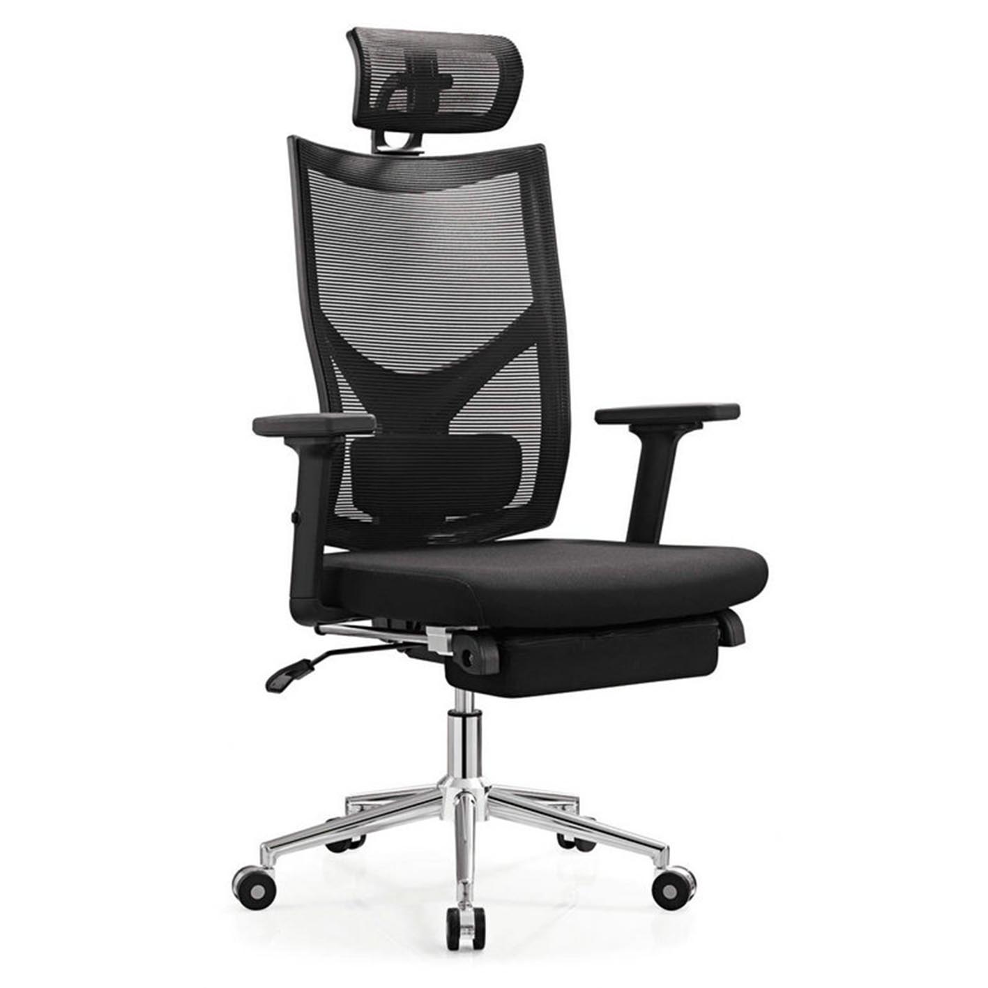 modern office chair that reclines with footrest and headrest