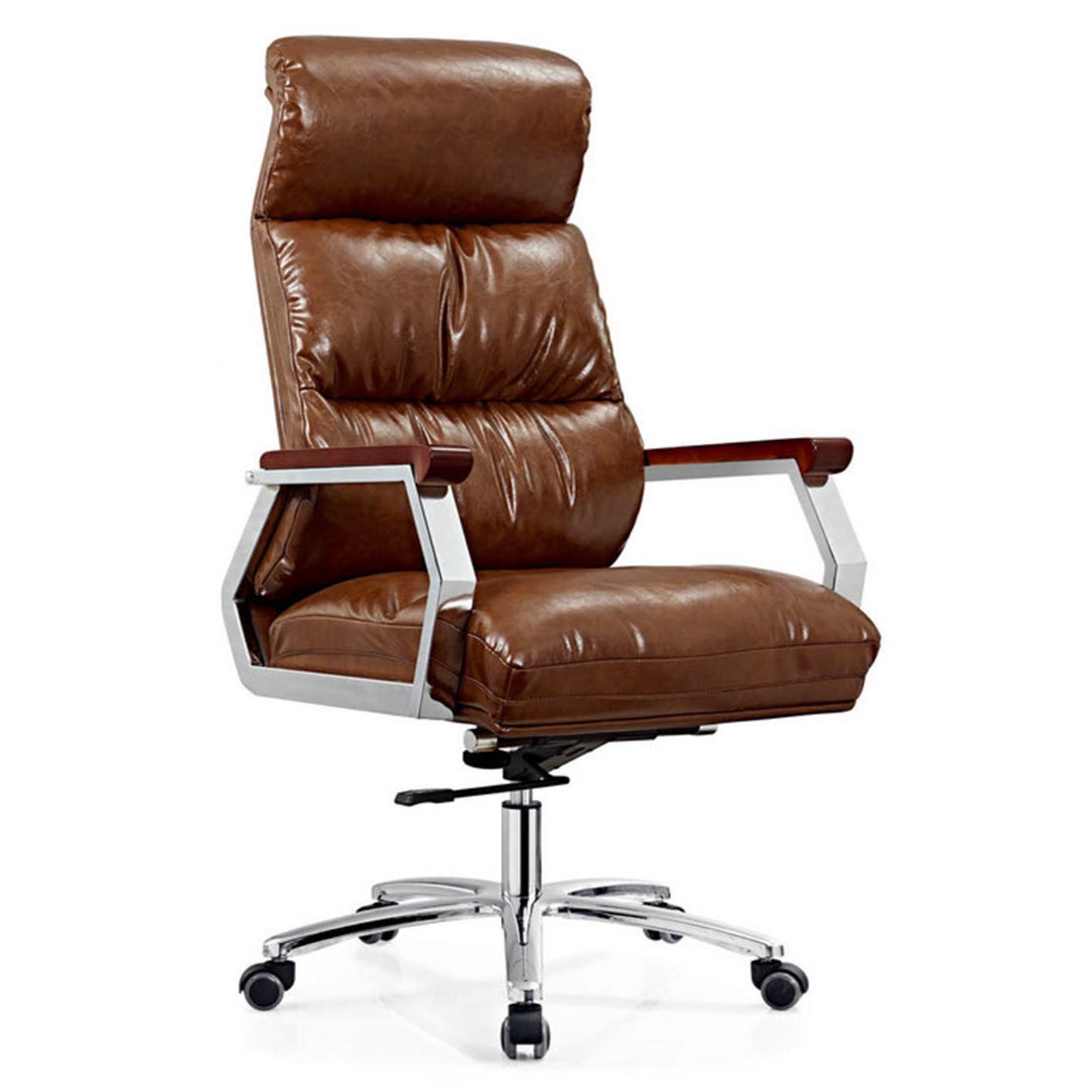 contemporary faux leather office chair with headrest for sale