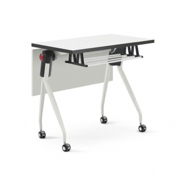 wholesale foldable training desk with storage shelf