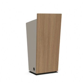grey color simple designs podium desk furniture solution manufacturer