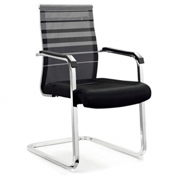 best back support visitor guest office chair with chrome base