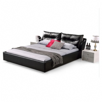 modern black leather bed and mattress designer bed furniture