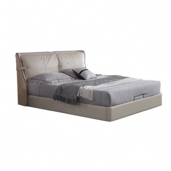 bedroom furniture grey leather bed with with wood frame