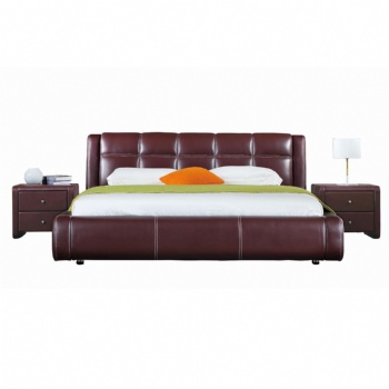 comfortable faux leather double bed cheap price on sale