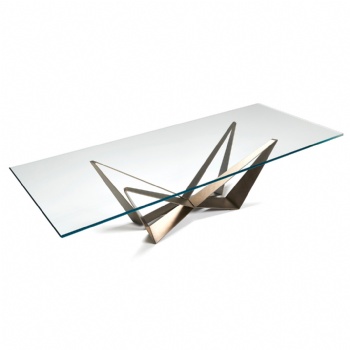 4 seats to 6 seats glass dining table with metal legs on sale