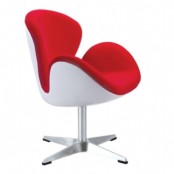 red velvet fabric new design swan chairs on sale
