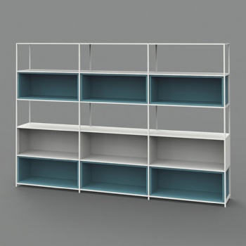  modern open metal self book case displaying cabinet for sale	