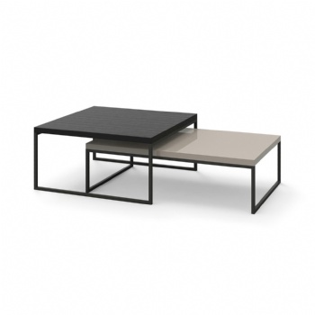 modern grey center coffee table with metal legs
