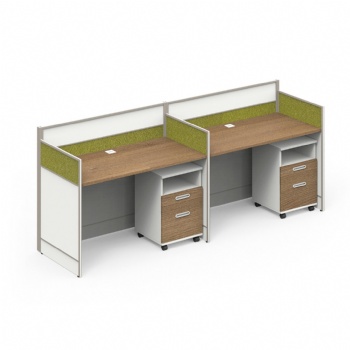  partition desk with aluminum frame glass screen freely combination optional	