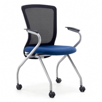  modern plastic frame with cushion seat training chairs with tablet and wheels optional	