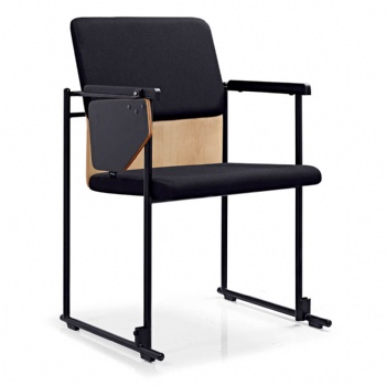 fabric upholstered back and seat waiting training chairs with steel frame