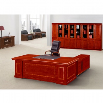  government use l shape office desk with hutch and storage filing cabinet	