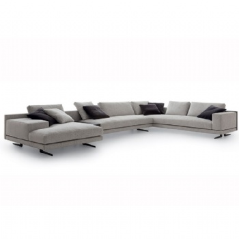  competitive price white sectional corner l shaped modular couches sofa set for sale	