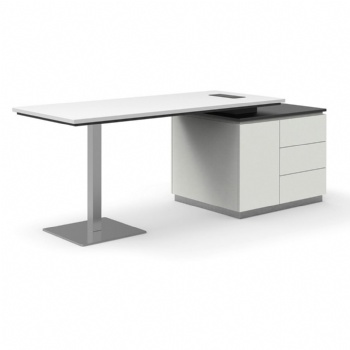 modern office desk white color pedestal and chair for sale