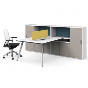 staff workstation desk with side filing cabinets exporter