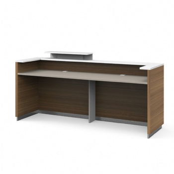 curved wood reception desk for office