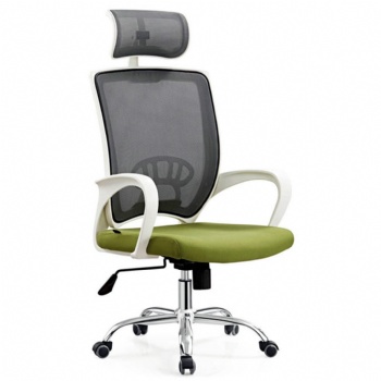 tall office chair with headrest with fixed armrests