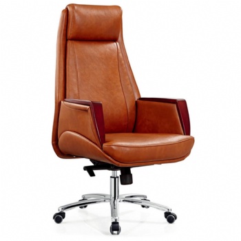 luxury executive director office chair with solid wood arms manufacturer
